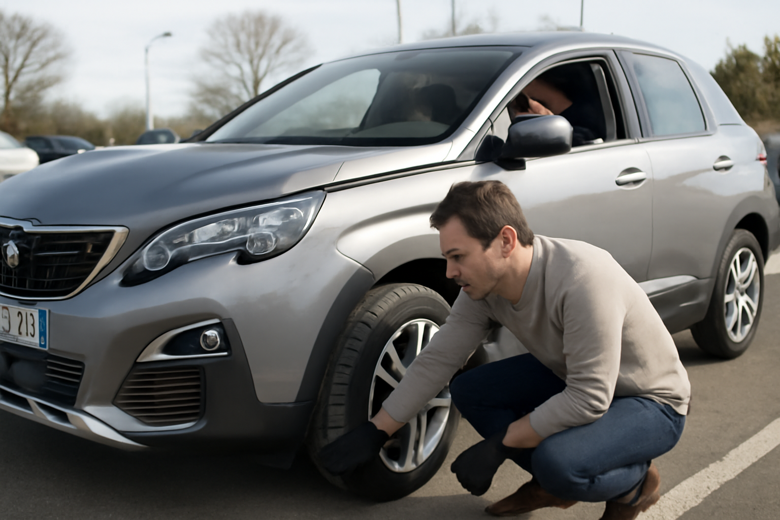 Contrôle du véhicule Peugeot 3008 automatique d’occasion : pneus, freins et témoins au tableau de bord