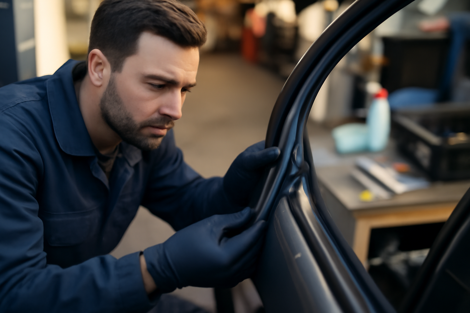 287 joints de portières : inspection du joint de porte sur voiture