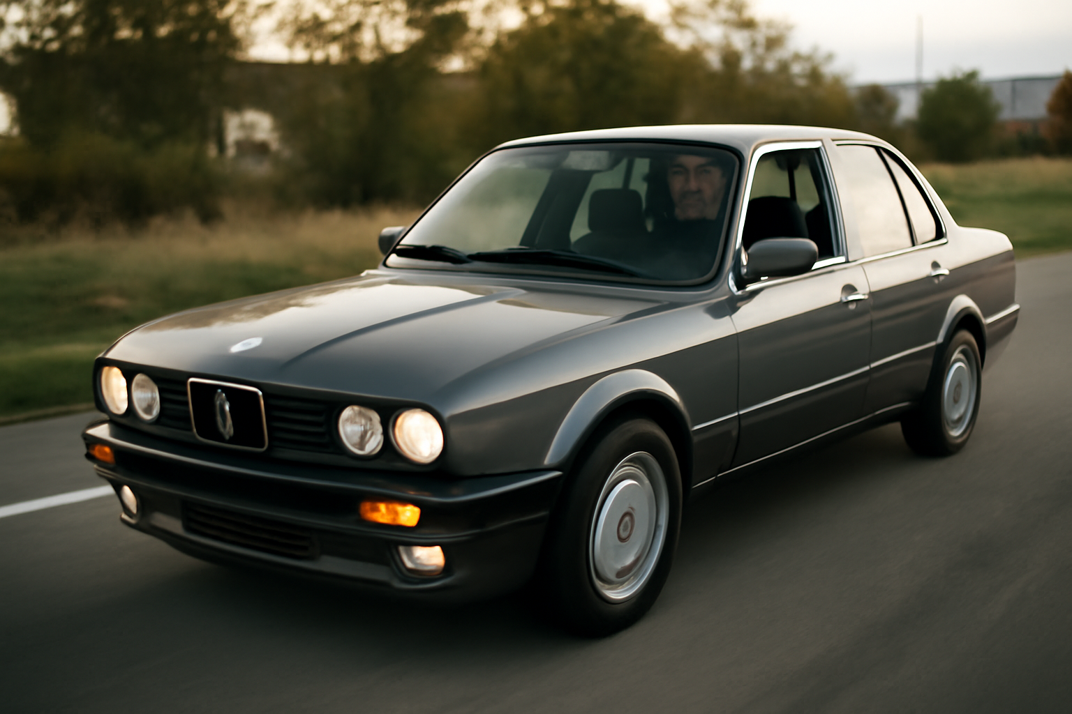 Essai routier d’une BMW E30 d’occasion : freinage droit et absence de vibrations