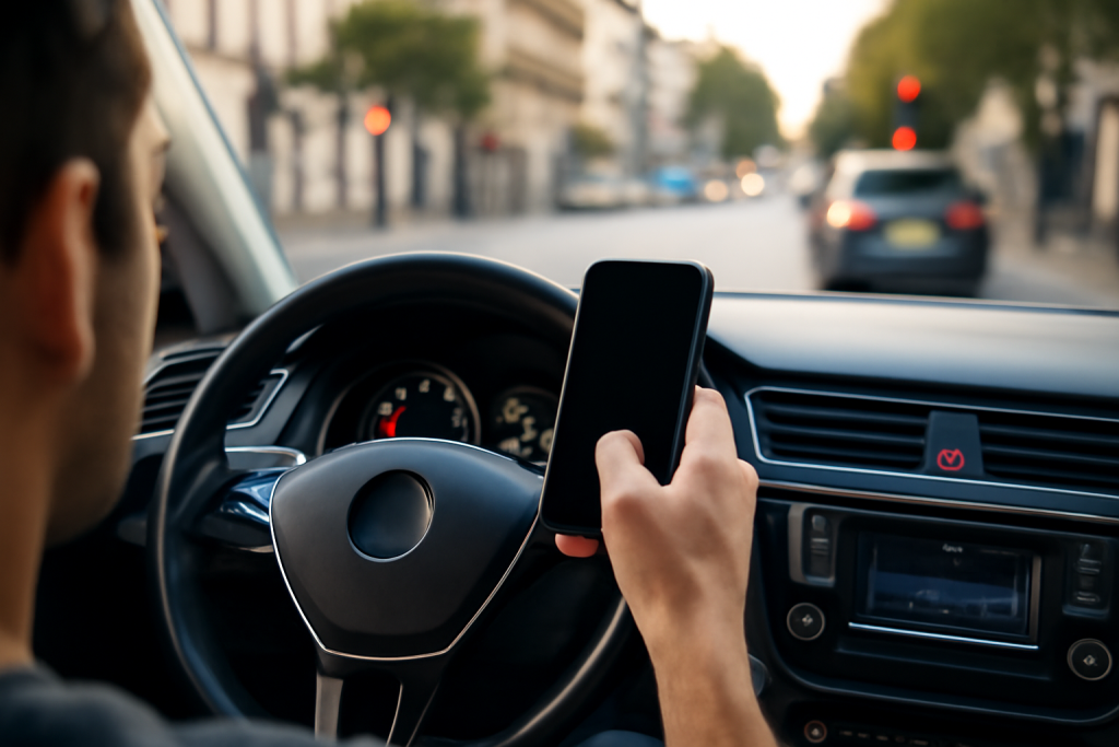 Téléphone au volant : amende, points, sanctions