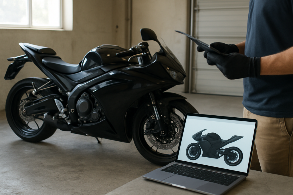 Simulation covering moto 3D : visualisez votre projet